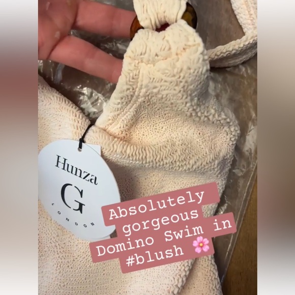 🫶 Hunza G 🫶 Domino Bathing suit in Blush - NWT - Picture 4 of 9